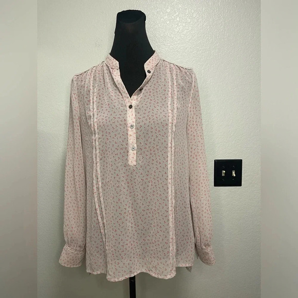 Vintage Halogen Sheer Floral Blouse Size Small - Picture 1 of 5